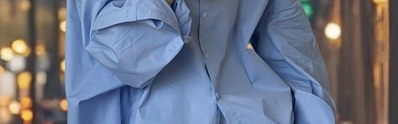 满大街的白衬衫太无聊，天空蓝衬衫才时髦