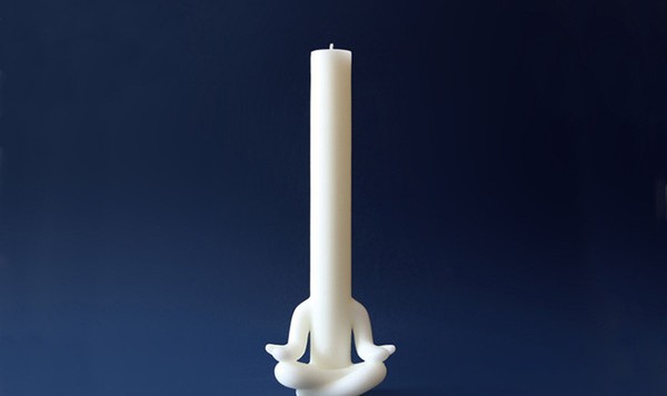 呆萌的禅意蜡烛