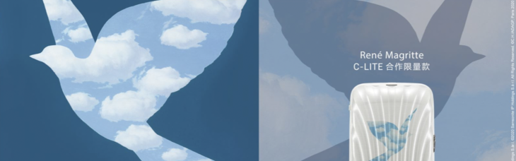Samsonite发布全新C-Lite x Magritte限量款旅行箱