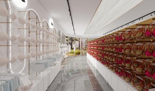 衣服档口装修效果图,内衣店装修效果图欣赏