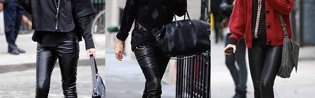 秋冬万年单品,想要大长腿你不能少了一条皮裤