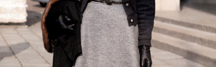 冬天只能选择一条裙子的话，她们都说只要毛呢半裙～