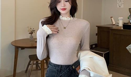 一件高领蕾丝内搭，解放沉闷的冬天！