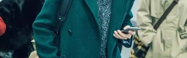 王鸥没有红唇，用墨绿大衣也能吸睛！