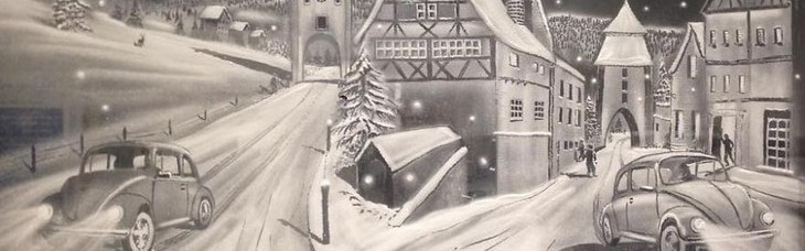 在雪窗上作画？！惊为天人的雪画艺术家