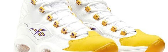 全新锐步Reebok Question Mid 「Yellow Toe」紫金配色球鞋发售