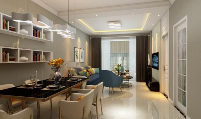 家庭餐厅设计图效果图大全,南北通透客厅和餐厅隔断效果图