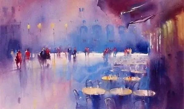 在他的笔下，繁忙都市都变得诗情画意了