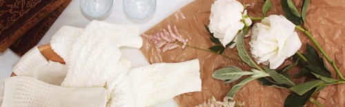 利用复古白袜子DIY纯美花瓶套