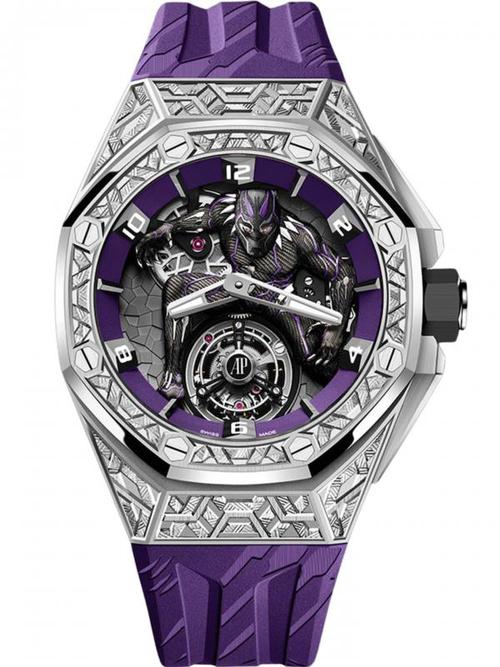 爱彼发布皇家橡树概念系列“Black Panther 黑豹”浮动式陀飞轮腕表