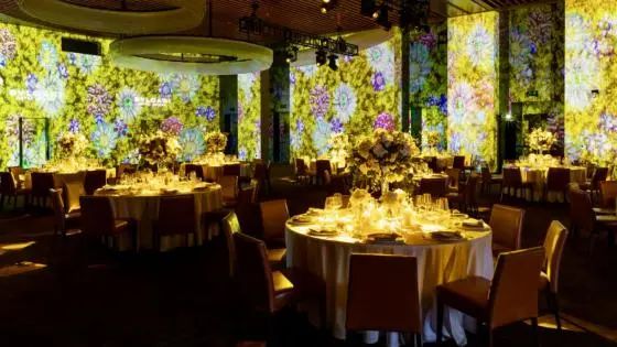 宝格丽Fiorever咏绽系列投影装置盛放图案