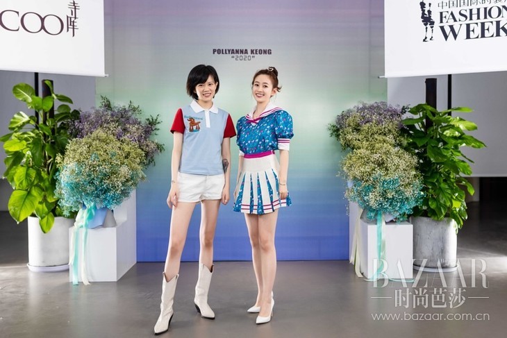 设计师姜悦音和演员刘美含