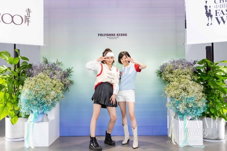 设计师姜悦音和《青春有你2》人气选手何美延