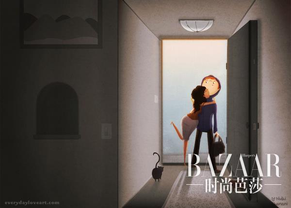 回家时被拥抱的瞬间