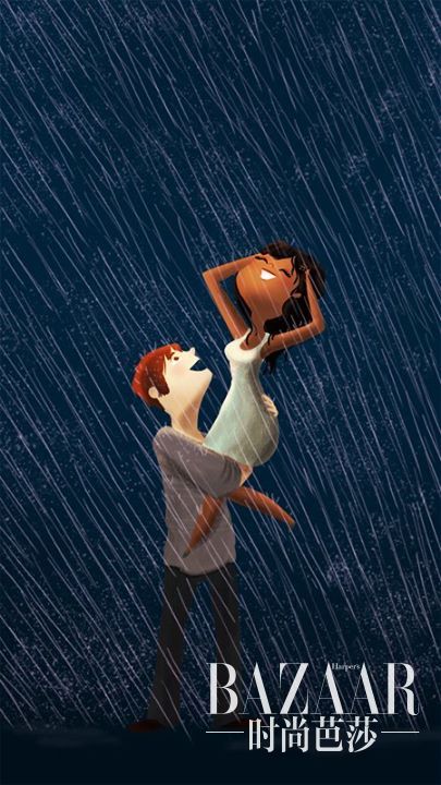 发生了好事，即使在雨中我们也能灿烂的笑着