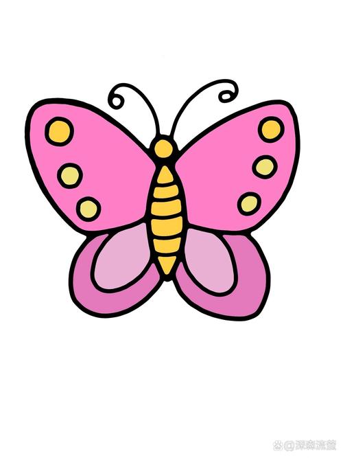 动物图案简笔画,动物蝴蝶简笔画教你学画