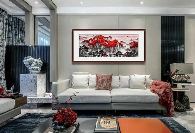 中式客厅装修效果图,中式装修客厅挂画注意事项有哪些?