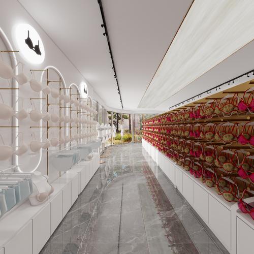 衣服档口装修效果图,内衣店装修效果图欣赏