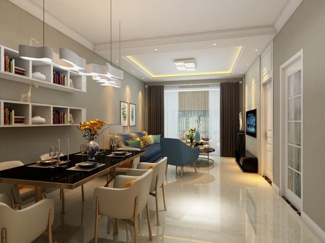 家庭餐厅设计图效果图大全,南北通透客厅和餐厅隔断效果图